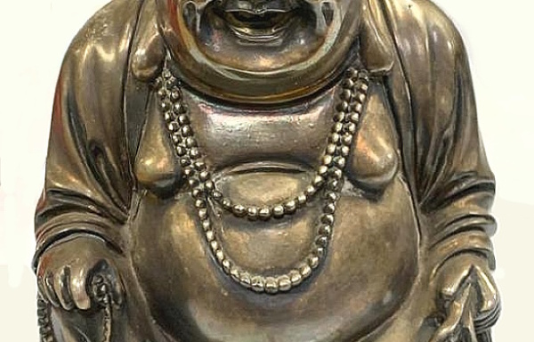 40443 Statua Buddha con sfoglia in argento