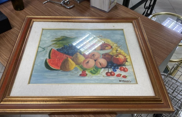 41914 Quadro con frutta con cornice (75×65)