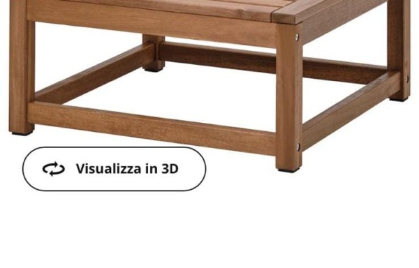 43246 Tavolino basso in legno da giardino